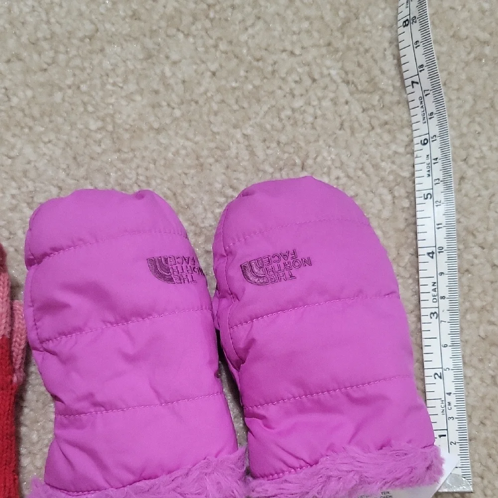 Free With Any Other Item! The North Face Pink and Red Bear Mittens